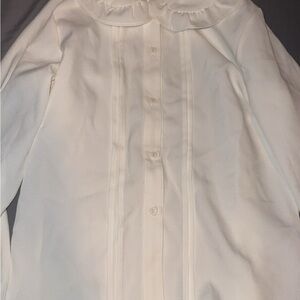 Elegant White Button-Up Blouse